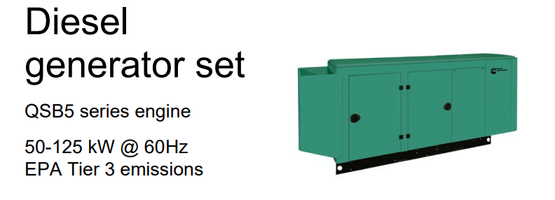 Cummins QSB5 Series Generator